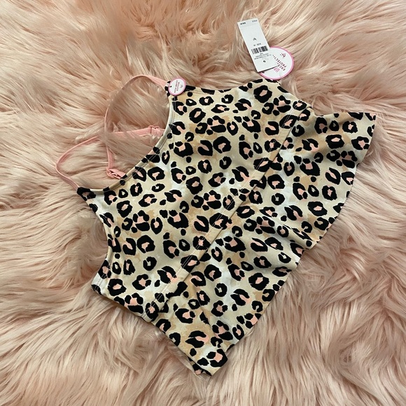 Justice Other - NWT Justice Animal Print Pink Swimsuit Top